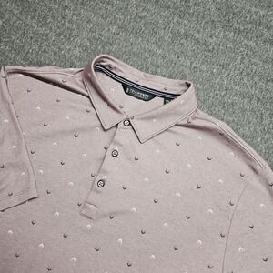 7 Diamonds Performance Polo Shirt Men XXL Coral Beige Geometric Golf Dalton